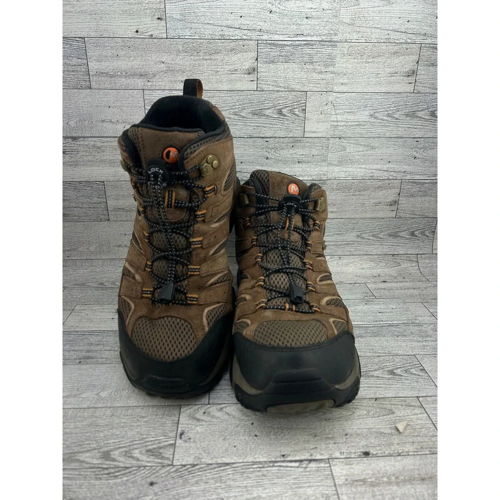 Merrell Moab 2 Mid Waterproof Hiking Boots Mens 10 Brown Suede Vibram J06051